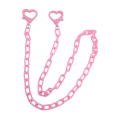 Acrylic Mask Chain Heart Button Glasses Chain