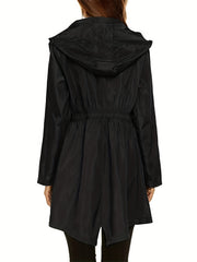 Casual Windproof Hooded Coat For Fall & Winter Women's Clothing
