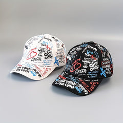 Letter Graffiti Baseball Cap Hip Hop Sports Hat Sun Protection Adjustable
