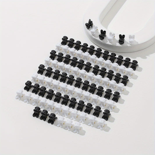 100pcs Mini Rabbit Head Hair Claw Hair Clip Accessories