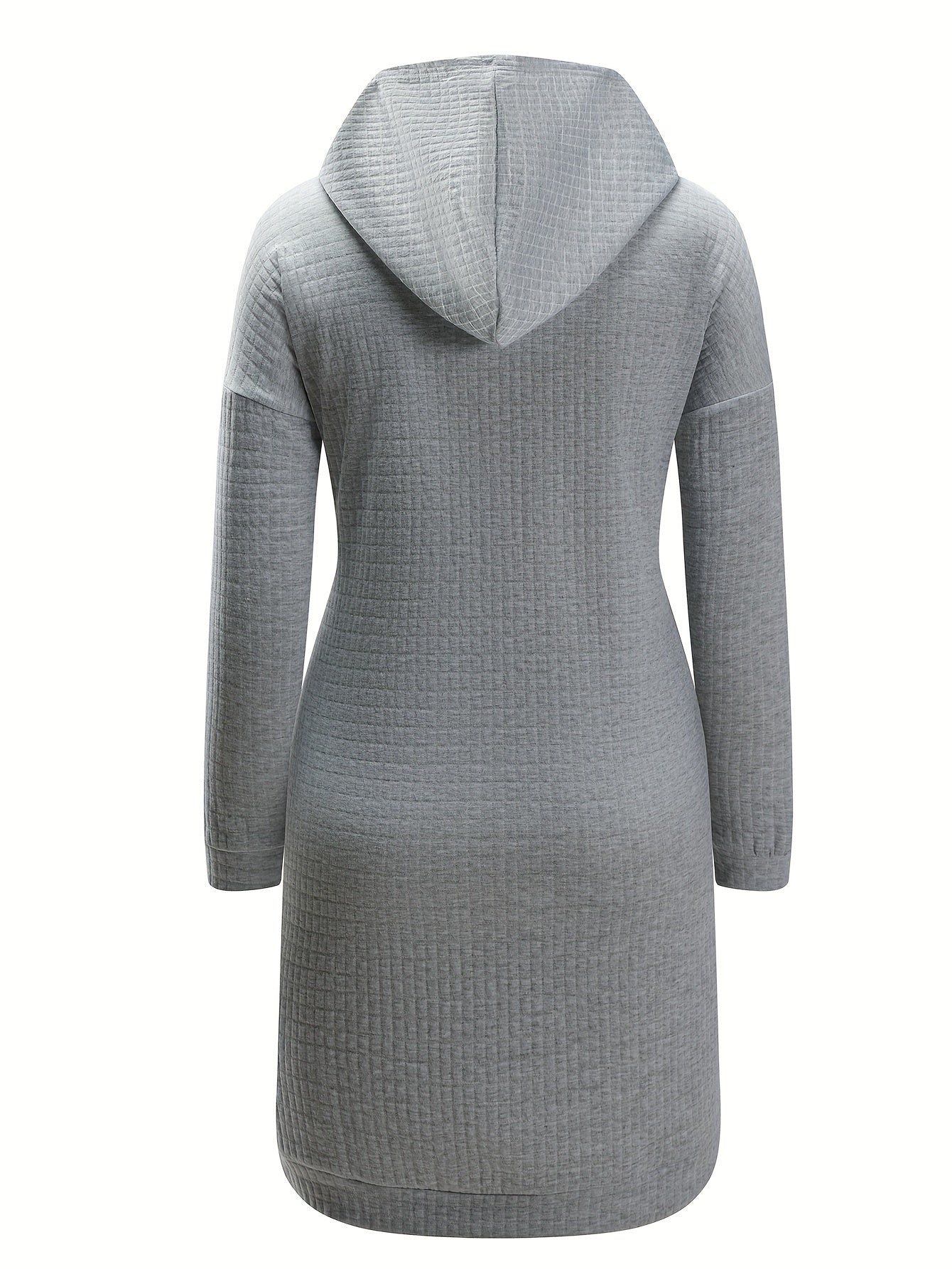 Waffle Hooded Sweatshirt Dress
