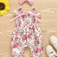 Floral Sleeveless Bodysuit Baby Girl Onesie