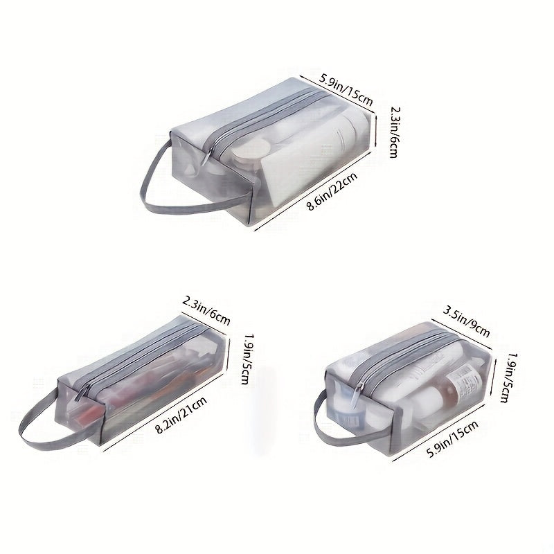 Clear Mesh Cosmetic Bag Portable Makeup Zipper Pouch Organizer