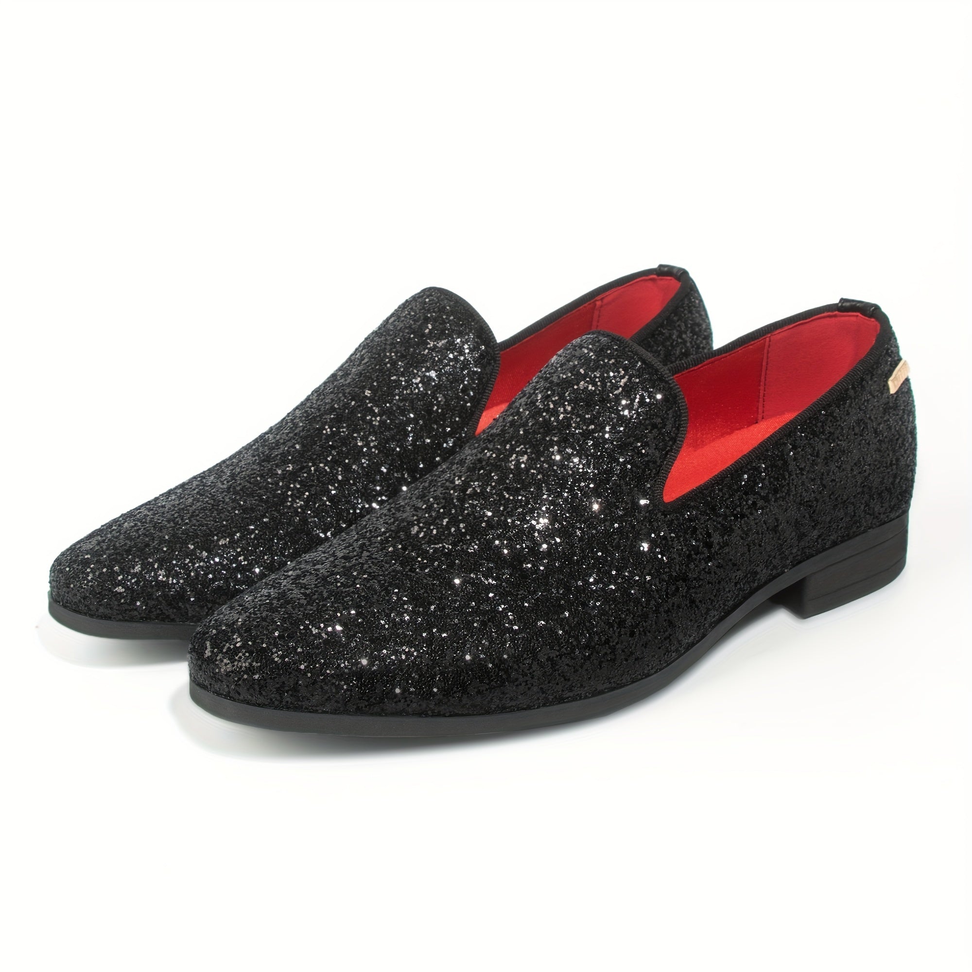 Men's Glittering Slip On Loafers Smart Casual Shoes