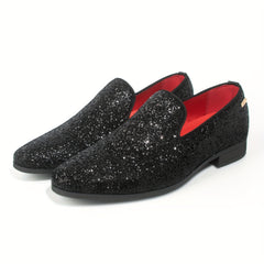 Men's Glittering Slip On Loafers Smart Casual Shoes