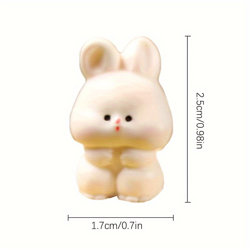 Mini Bunny Carrot Ornament Rabbit Basket Dollhouse Micro Landscape Toy