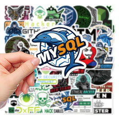 50 Unique Hacker Programming Stickers for Laptops Skateboards Helmets
