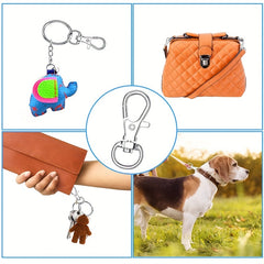10pcs Lobster Clasps Kit For Keychain Making Metal Buckle Hook Lobster Claw