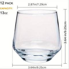 12pcs 13oz Wine Glasses For Red Wine Juice Beer Soda