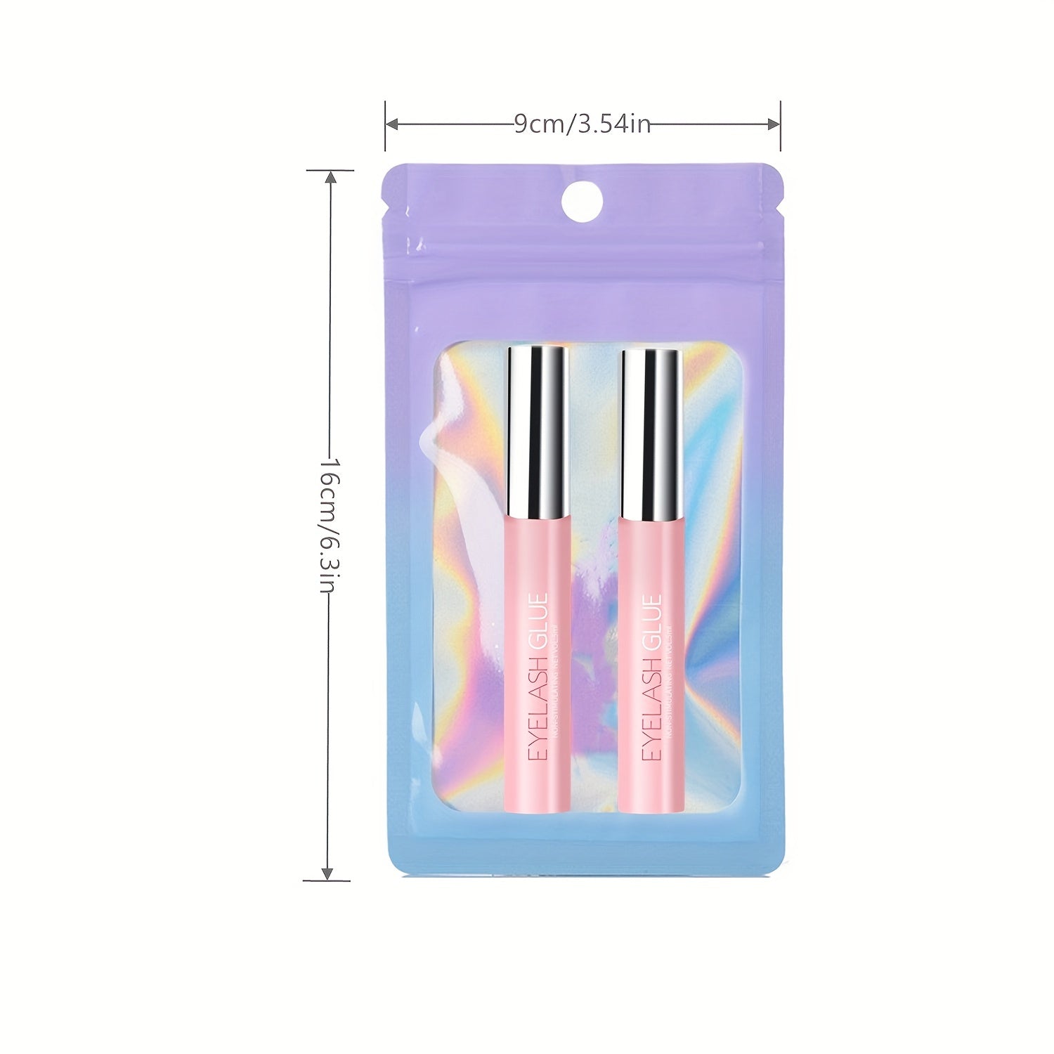 2pcs Transparent Strip Lash Adhesive Waterproof Eyelash Glue 0.34 Oz