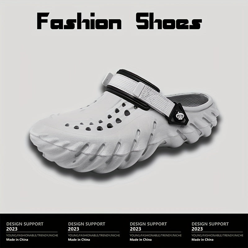 Men's Slip On Breathable Clog Sandals Casual Outdoor Cut Out Walking Shoes