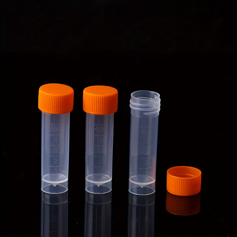 5pcs 5ml Cryovial Plastic Test Tubes Cold Storage Tube With Gasket