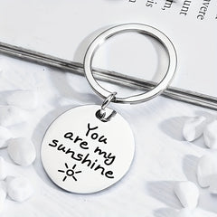Romantic 'YOU ARE MY SUNSHINE' Stainless Steel Couple Keychain