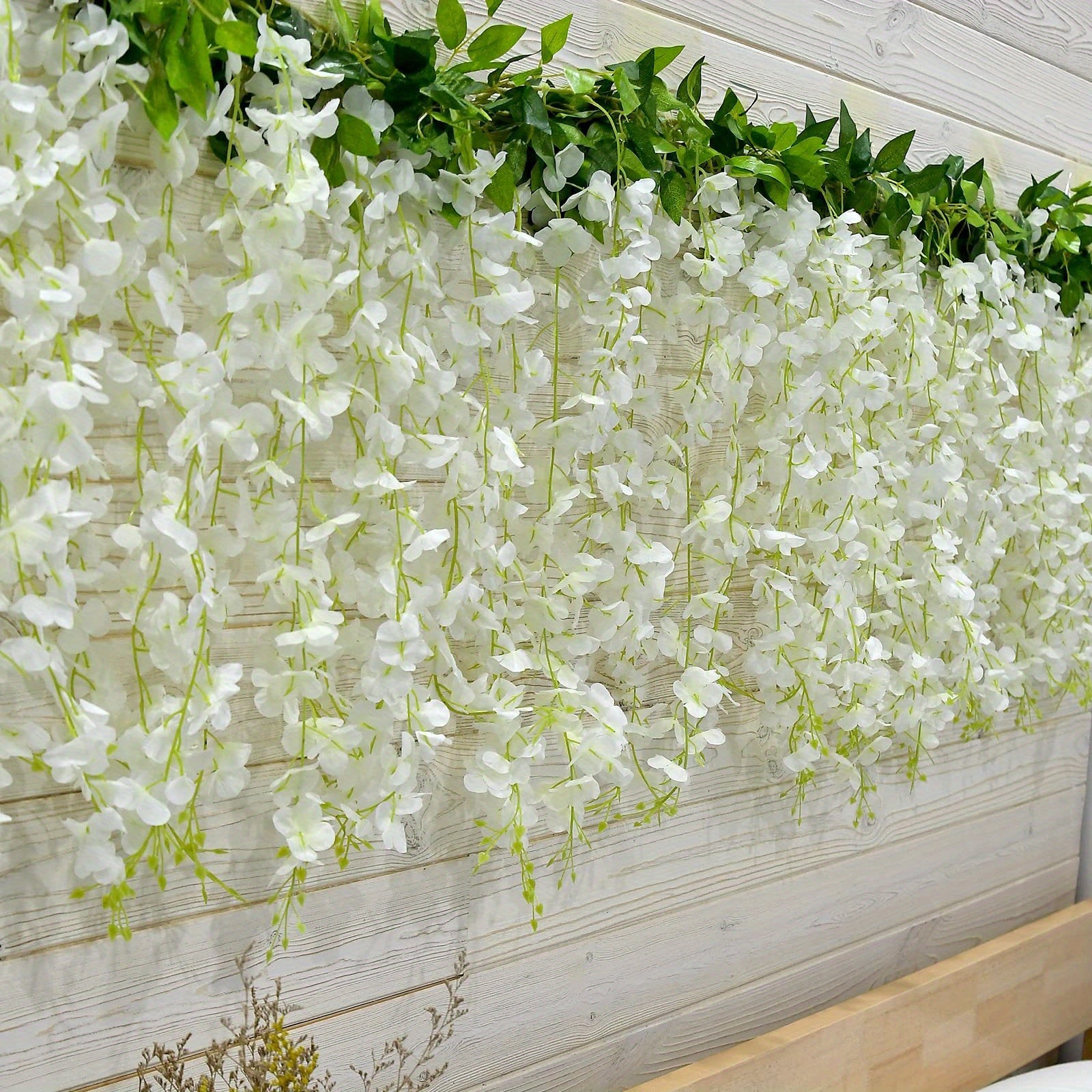 16 Branches Wisteria Hanging Flowers 46 Cm Artificial Wisteria Vine Silk Flowers
