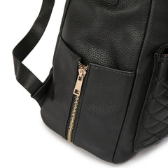 Large Capacity PU Mommy Bag with Matching Diaper Pad Backpack