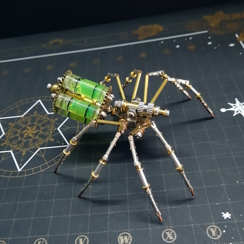 3D Metal Spider Puzzle Model Kit DIY Steampunk Mechanical Assembly Toy