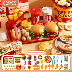 Kids Fast Food Set - Fried Chicken, Fries, Pizza, Birthday Gift