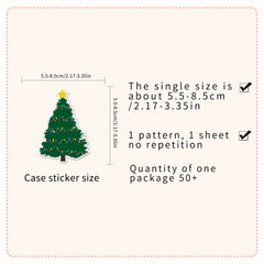50 Christmas Doodle Stickers DIY Notebook Skateboard Water Cup Lug