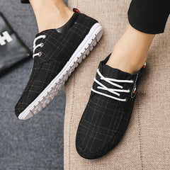 Men's Lace up Loafer Shoes Breathable Lightweight Non slip Slip On Shoes