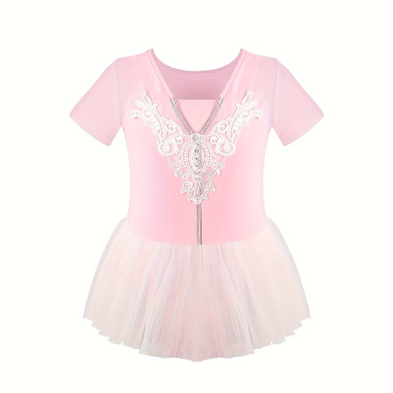 Girls 95 Cotton Short Sleeve Ballet Tutu Leotard Romper