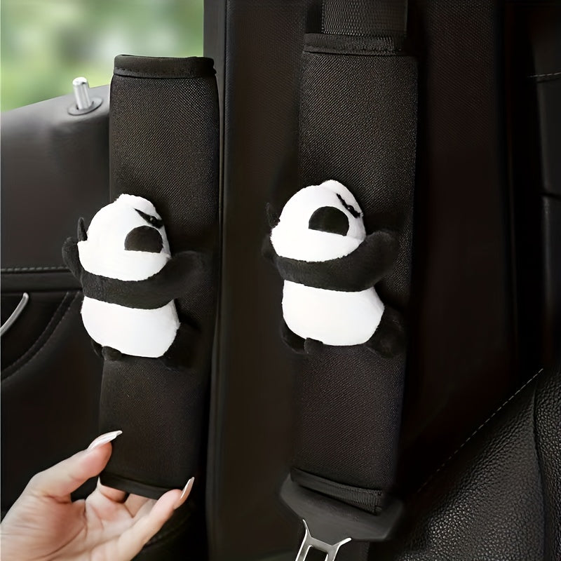 Panda Seat Belt Fixer Plush Baby Shoulder Pad Set