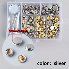 160pcs 40 Sets 5/8 Inch Leather Snap Fastener Kit Stainless Snap