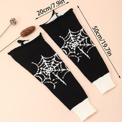 Spider Web Leg Warmers Y2K Knee High Stockings