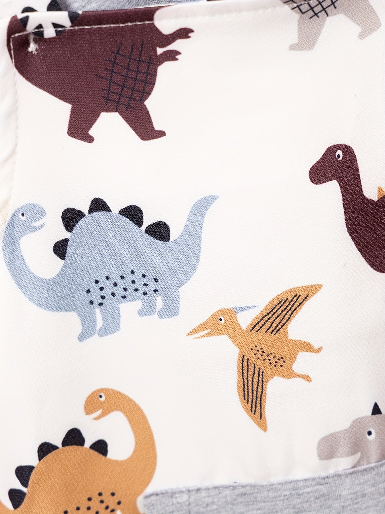 Baby Boy's Dino Suspender Pants & T-shirt Set