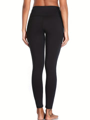 Sports Leggings Women's Plus Letter Print High Rise Leggings
