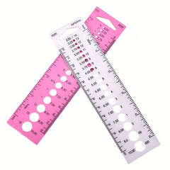 Crochet Knitting Ruler Sweater Needle Gauge ABS Plastic Rulers