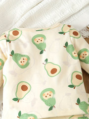 Baby Boys Girls Cartoon Graphic Pajama Set