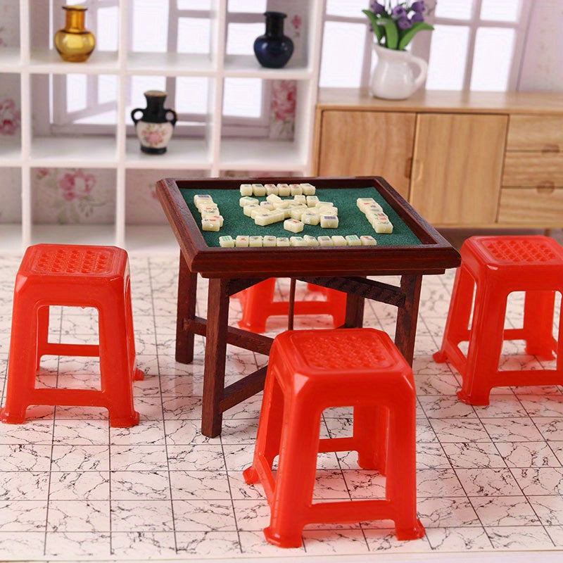 Mini Chinese Mahjong Dollhouse Accessory Model for Decoration