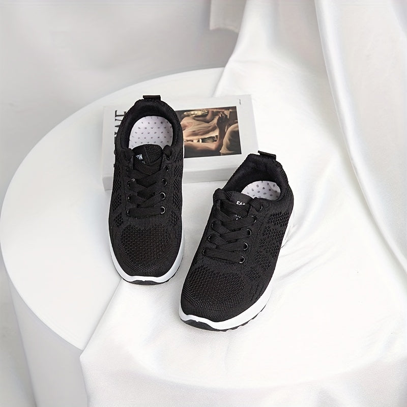 Women's Breathable Mesh Sneakers Low Top Lace Up Running Shoes