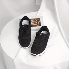 Women's Breathable Mesh Sneakers Low Top Lace Up Running Shoes