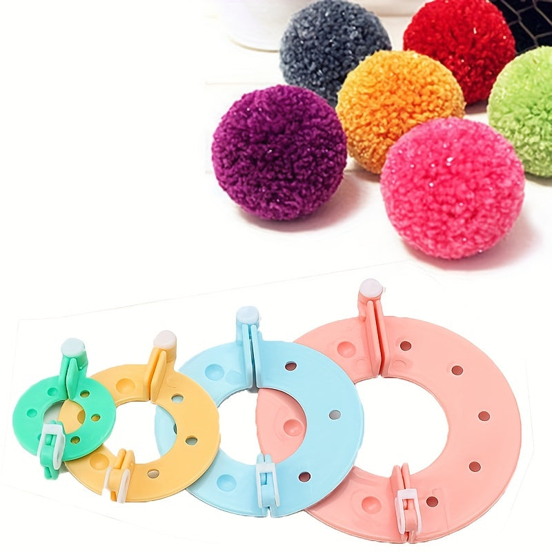 8pcs Pompom Weaver Woolen Pompom Doll Plush Ball Maker DIY Tool Set