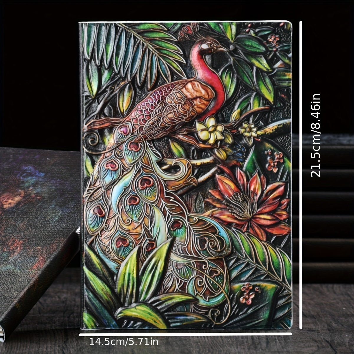 A5 Peacock Embossed Business Notebook - 100 Sheets