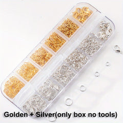 1200pcs Jump Rings Set For Jewelry Making Kit With Lobster Clasps And Closures