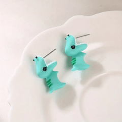Animal Cartoon Stud Earrings Funny Bite Ear Piercing Jewelry