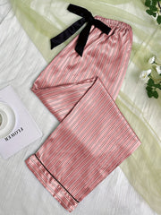 Striped Bow Sleep Bottoms Home Sleep Pants