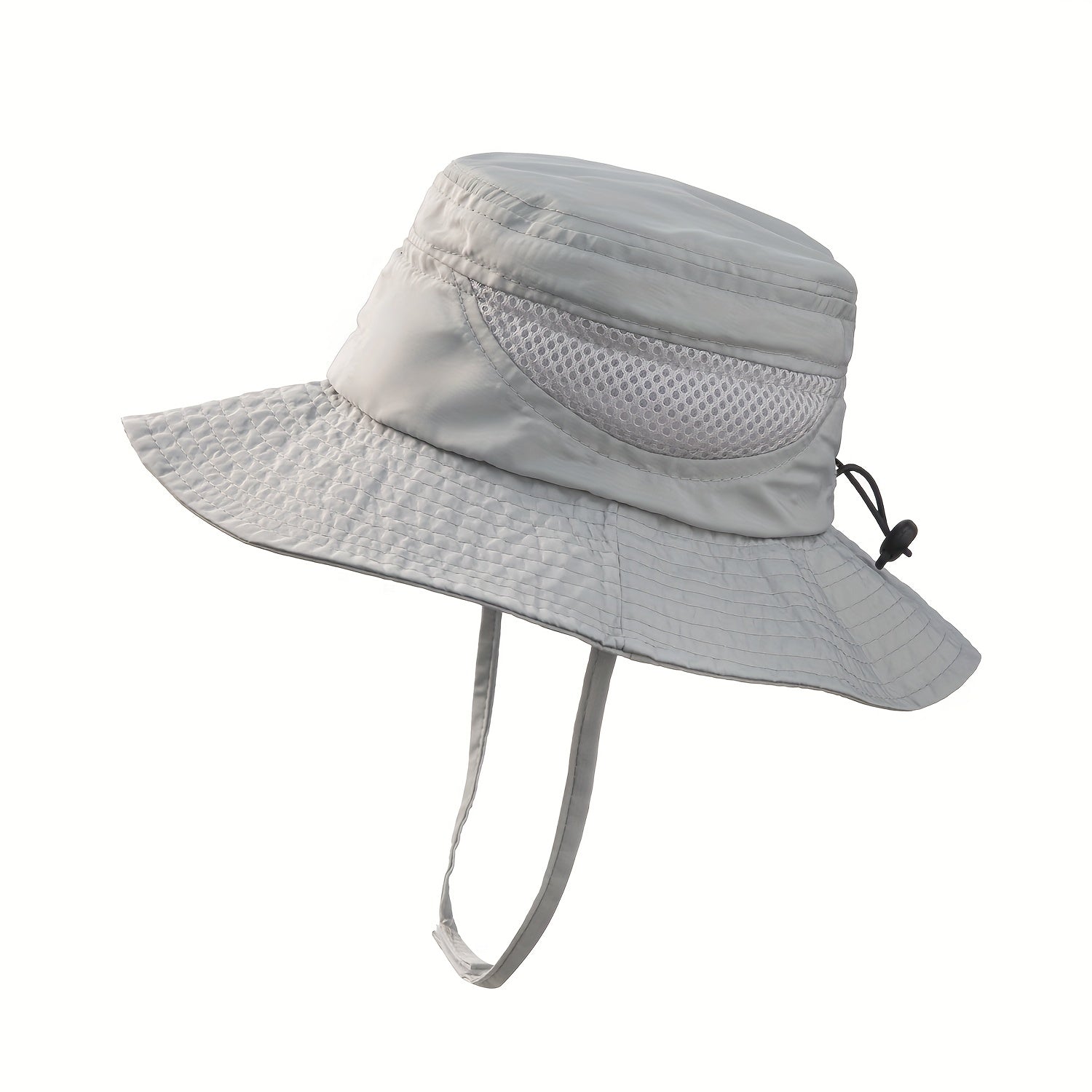 Boys Casual Mesh Bucket Hat Sun Protection Adjustable Comfortable Fis