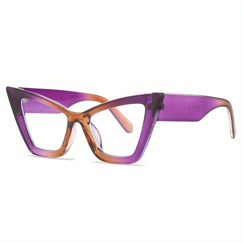 Y2K Cat Eye Clear Lens Glasses Anti Light Party Glasses