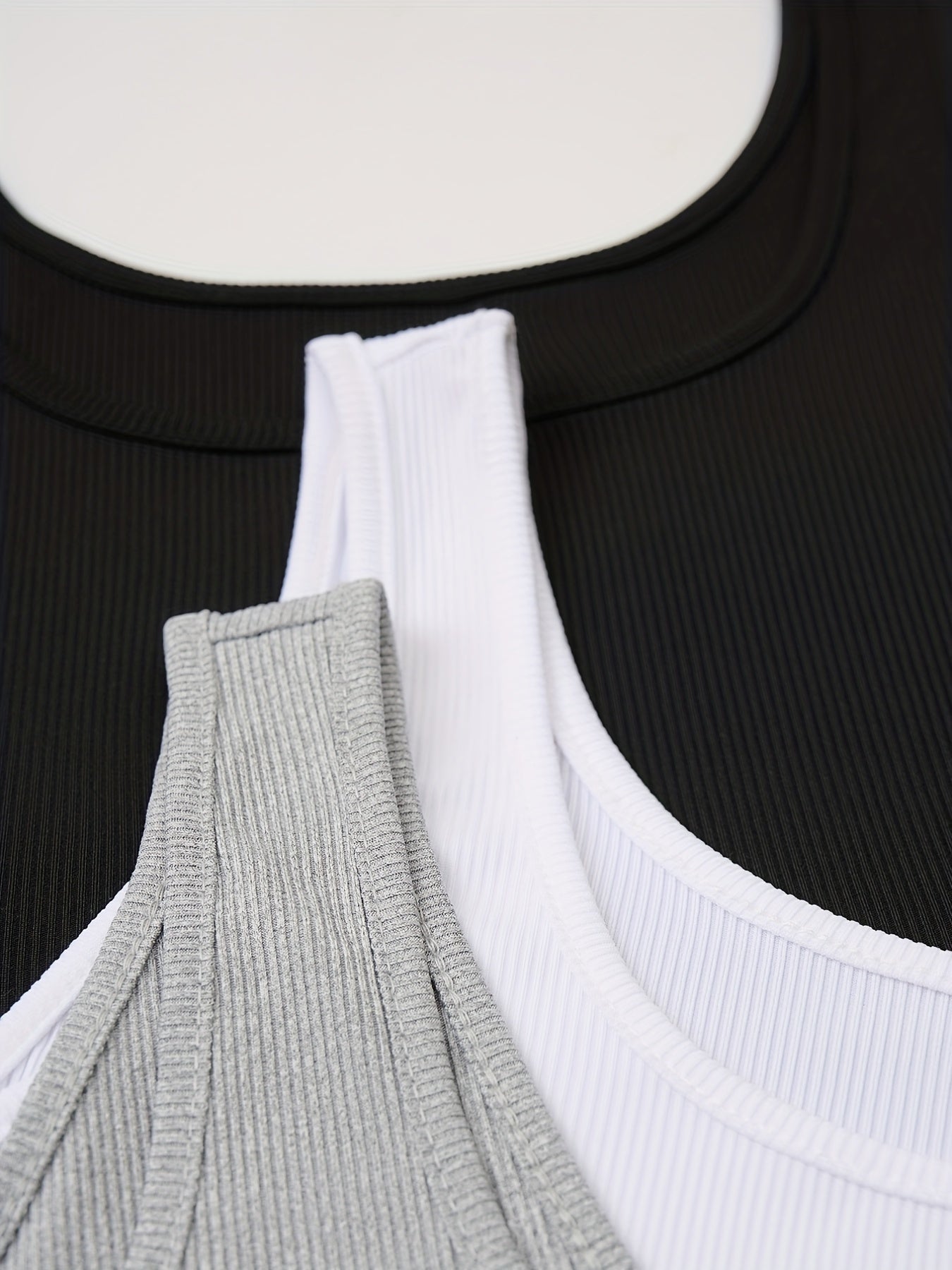 3-Pack Casual Sleeveless Crop Tank Tops for Summer