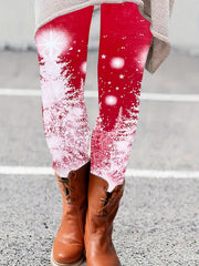 Glitter Christmas Tree Yoga Leggings