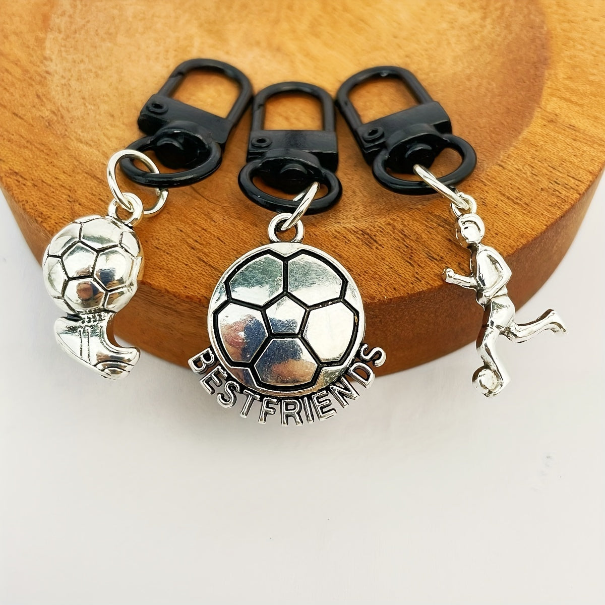 Vintage Sports Ball Keychains 3pcs Set Ideal Gift