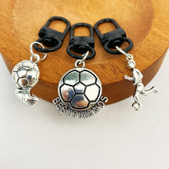 Vintage Sports Ball Keychains 3pcs Set Ideal Gift