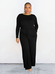 Casual Jumpsuit with Drawstring Waist