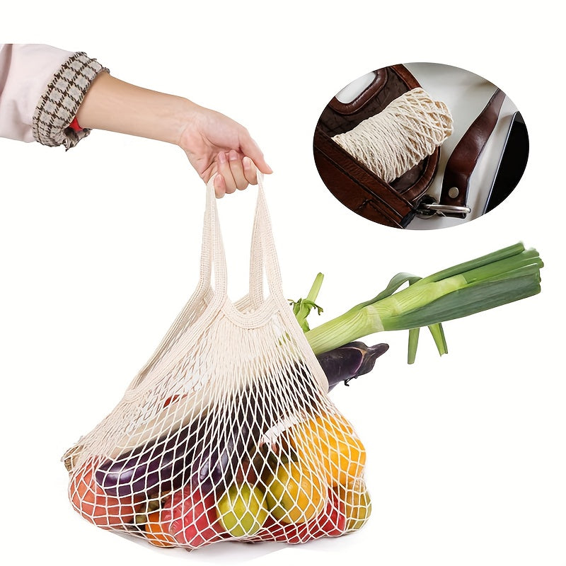 Reusable Fruit String Grocery Shopper Cotton Tote Bag