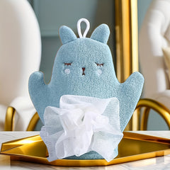 Double Sided Bath Glove Towel Soft Rubbing Mud for Bathing