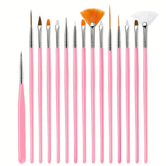 15pcs Fine Detail Paint Brush Set for Art Painting Acrylic Watercolor Models Kit