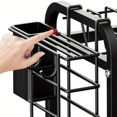 2 Tier Dish Drying Rack with Drain Hole & Utensil Holder